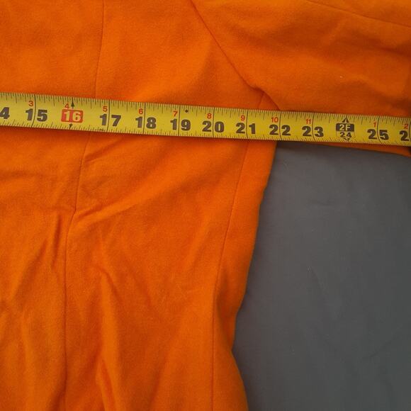 Valerie Stevens Coat Womens 14 Orange Wool Angora Button up Lined Outdoor EUC - Picture 8 of 9